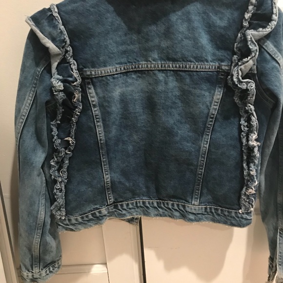 Ruffled Zara Denim Jacket | Poshmark